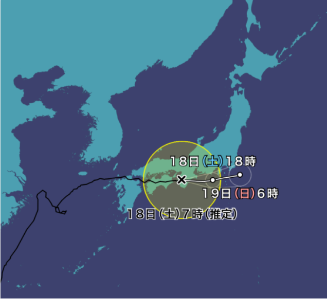 台風14号(チャンスー)2021年の進路予想図31