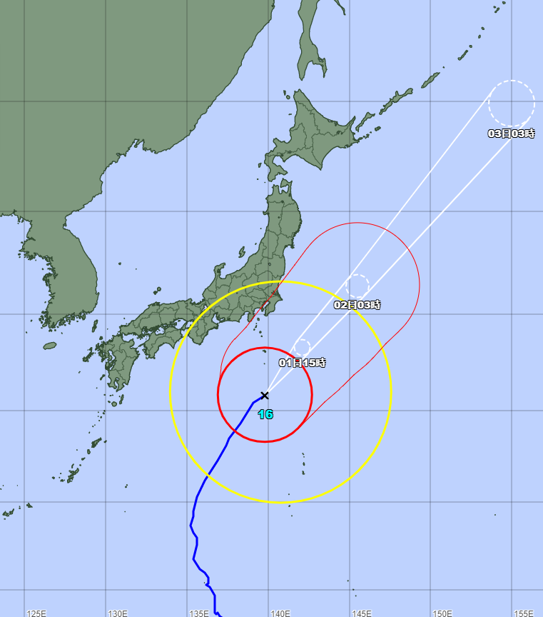 台風16号(ミンドゥル)2021年の進路予想図394